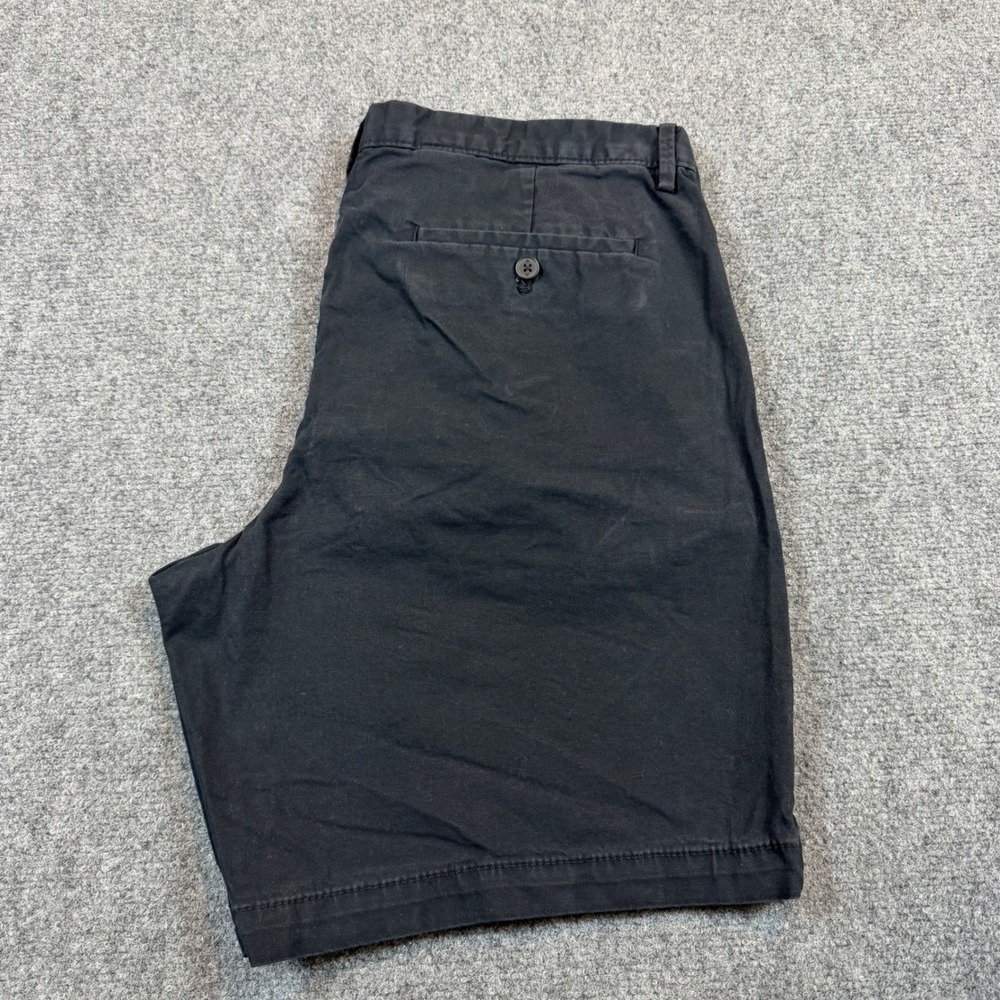 Banana Republic Aiden Slim Fit Chino Shorts Mens 36 Black Stretch Cotton Twill